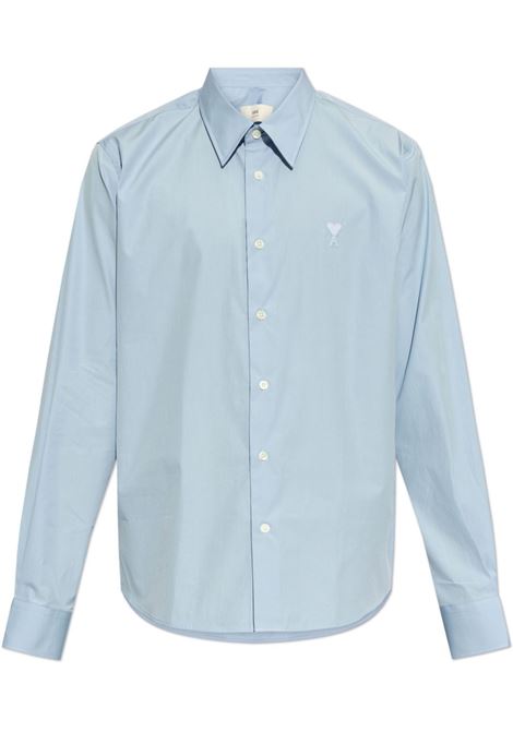 classic adc shirt man light blue AMI PARIS | BFHSH061.CO0097484